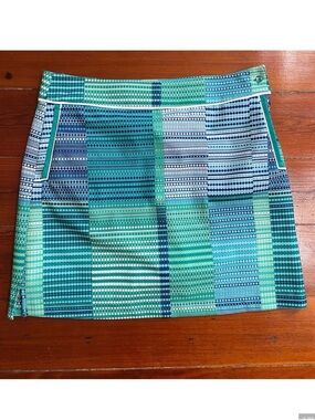 EP Pro Teal Blue Green Patterned Golf Skort